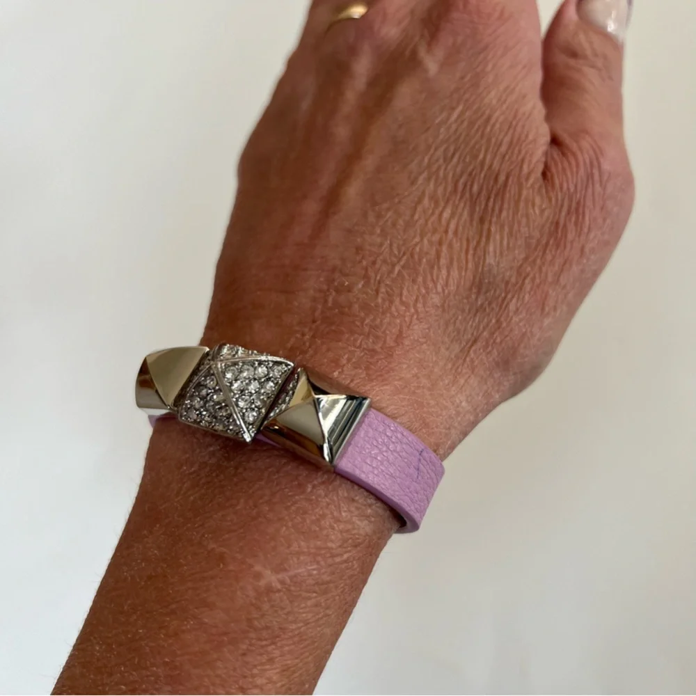 NWT Juicy Couture Lilac Pyramid Watch Strap Bracelet